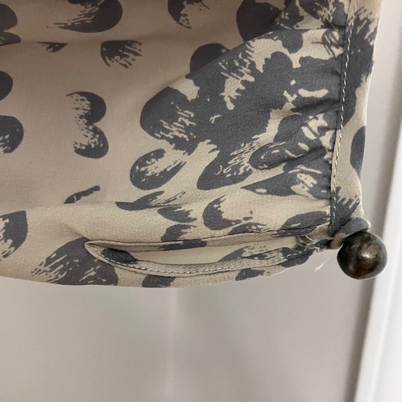 Anthropologie Maple silk gray blouse, tie waist - Picture 3 of 6